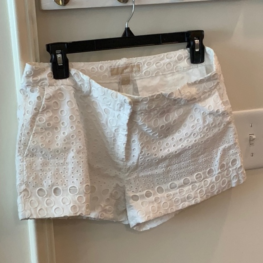 White Textured Shorts (4)